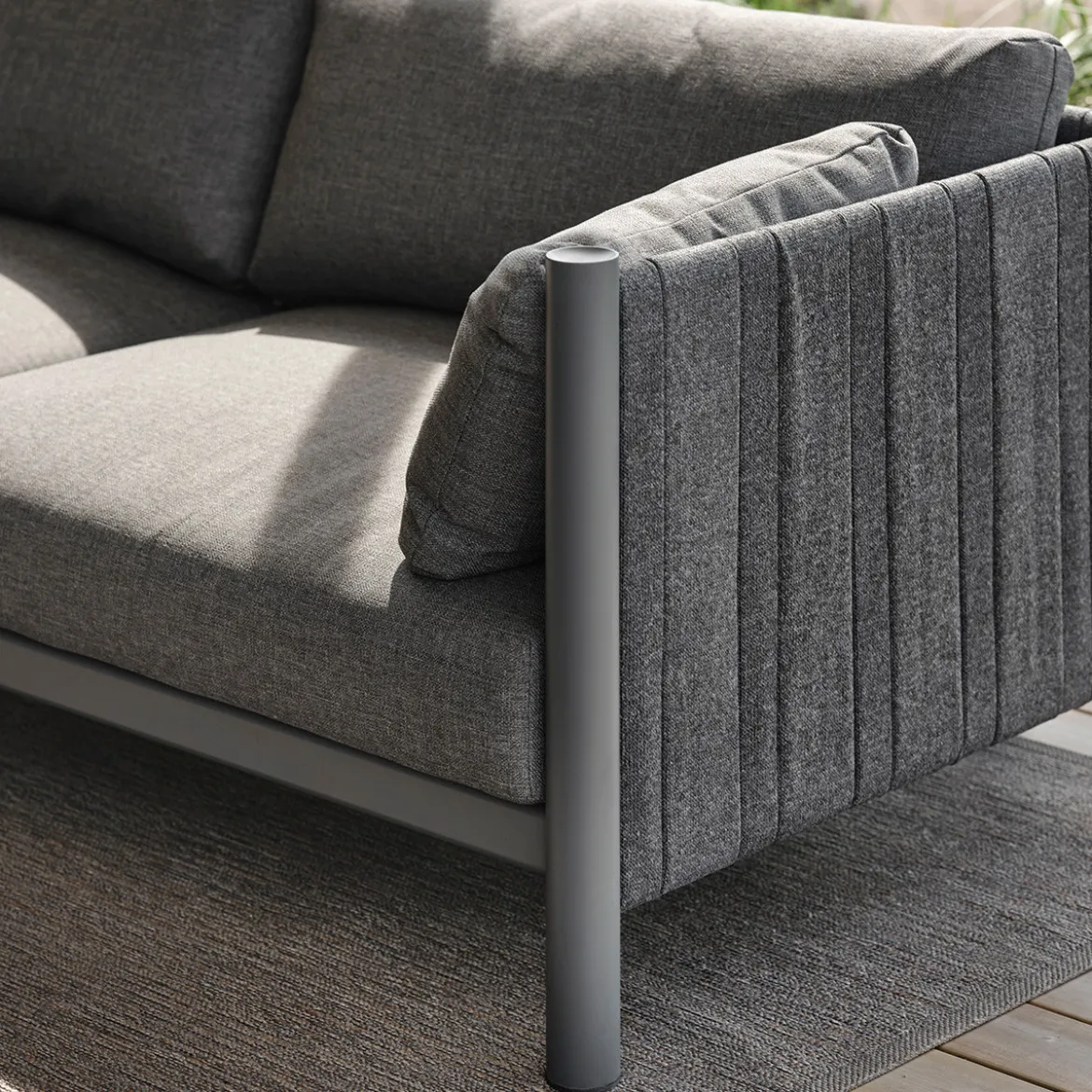 Luxe tuinbank gestoffeerd aluminium - Brafab Brad