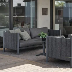Luxe tuinbank gestoffeerd aluminium - Brafab Brad