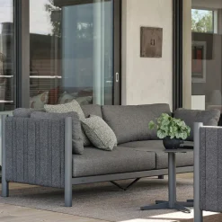 Luxe tuinbank gestoffeerd aluminium - Brafab Brad