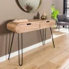 Mangohouten sidetable met ronde hoeken - Giani Barrel