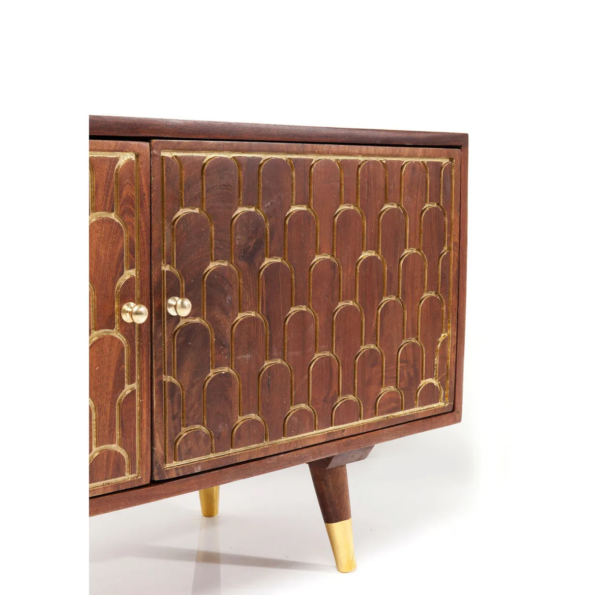 Mangohouten tv-meubel goud - Kare Design Muskat