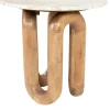 Marmere bijzettafel met hout - By-Boo LoopStone