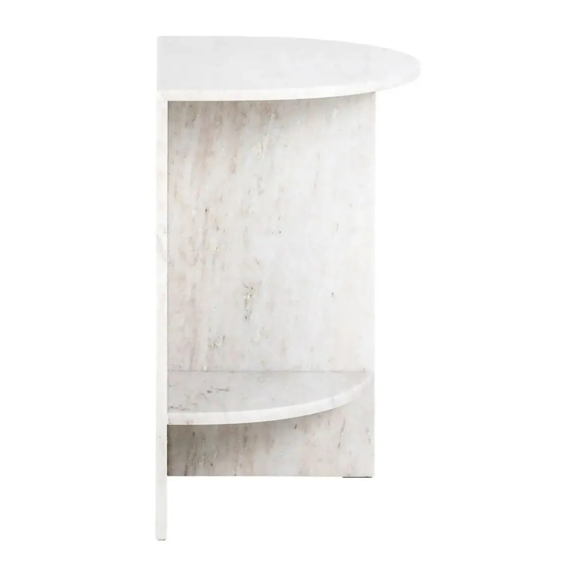 Marmeren nachtkastje beige wit - Richmond Interiors Lansky
