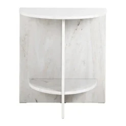Marmeren nachtkastje beige wit - Richmond Interiors Lansky
