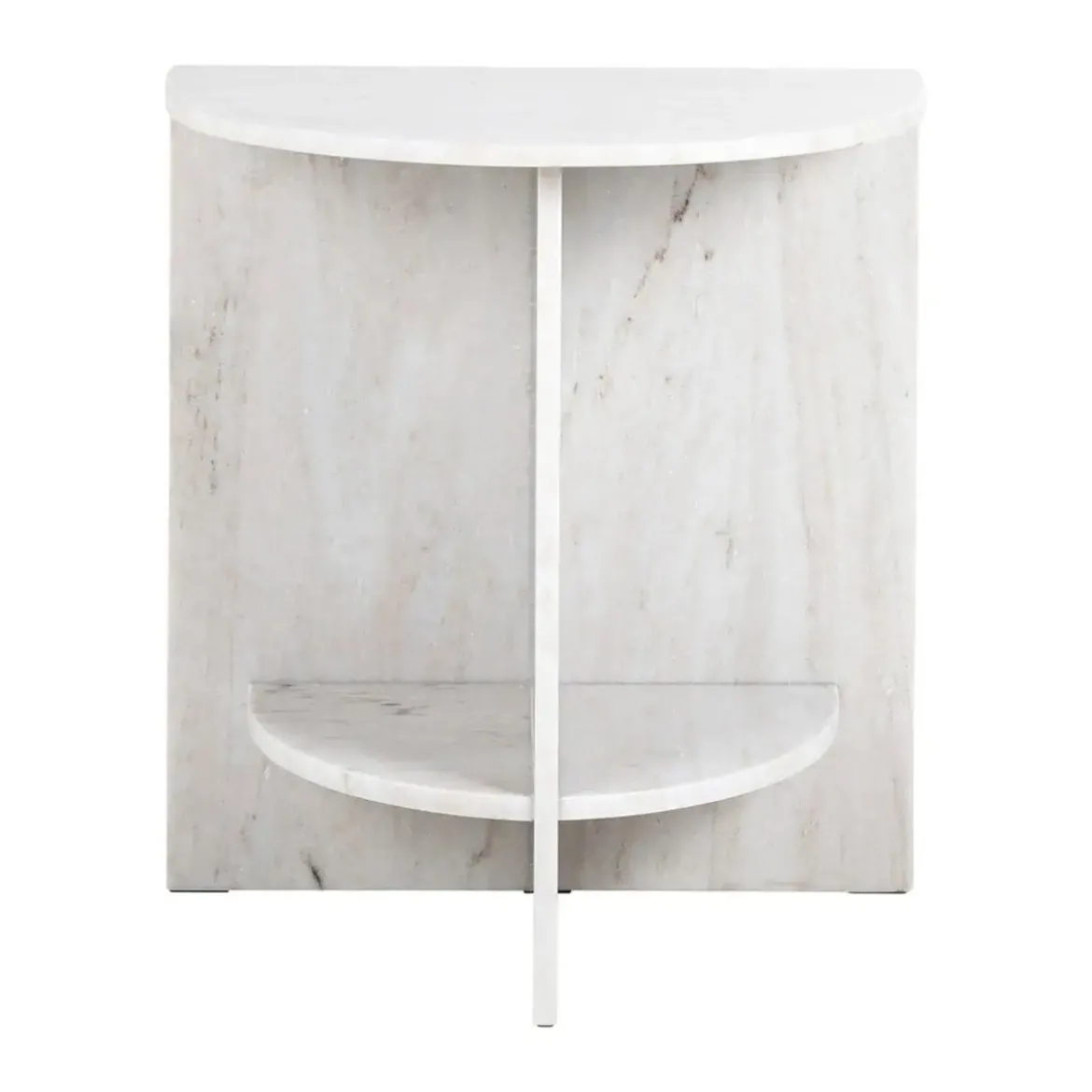 Marmeren nachtkastje beige wit - Richmond Interiors Lansky