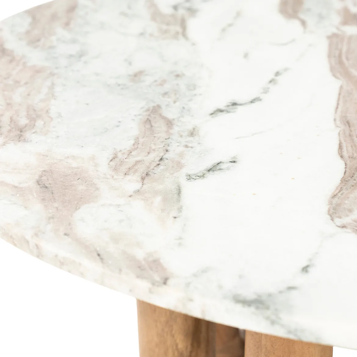 Marmere salontafel met hout - By-Boo LoopStone