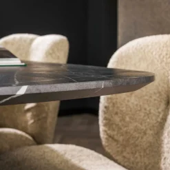 Marmer look eettafel deens ovaal - Giani Marmer Melamine