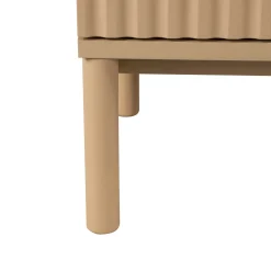 Mat beige tv-meubel met ribbels - Bodio Solly