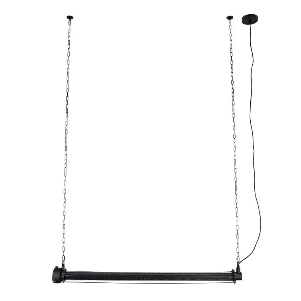 Mat zwarte hanglamp 130 cm - Zuiver Prime