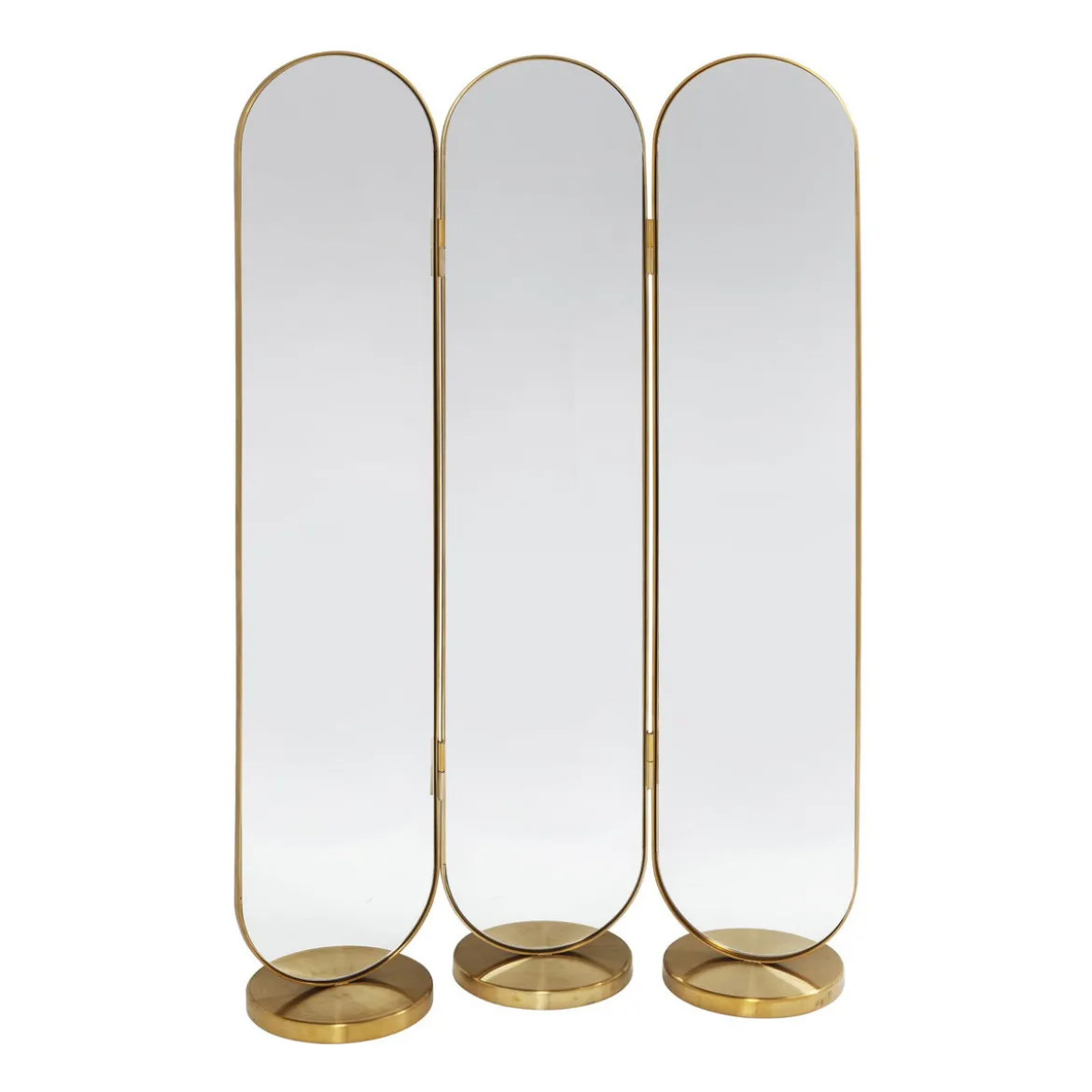 Messing spiegel kamerscherm - Kare Design Curve