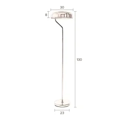 Metalen vloerlamp - Dutchbone Eclipse