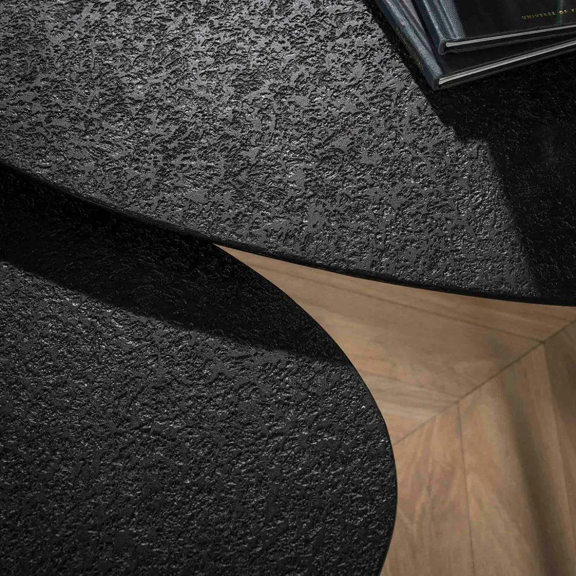 Metallic antraciet bijzettafel set van 2 - Giani Metallic