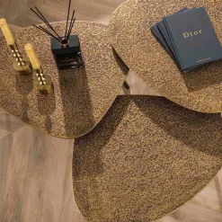 Metallic brons salontafel set organische vorm - Giani Iron