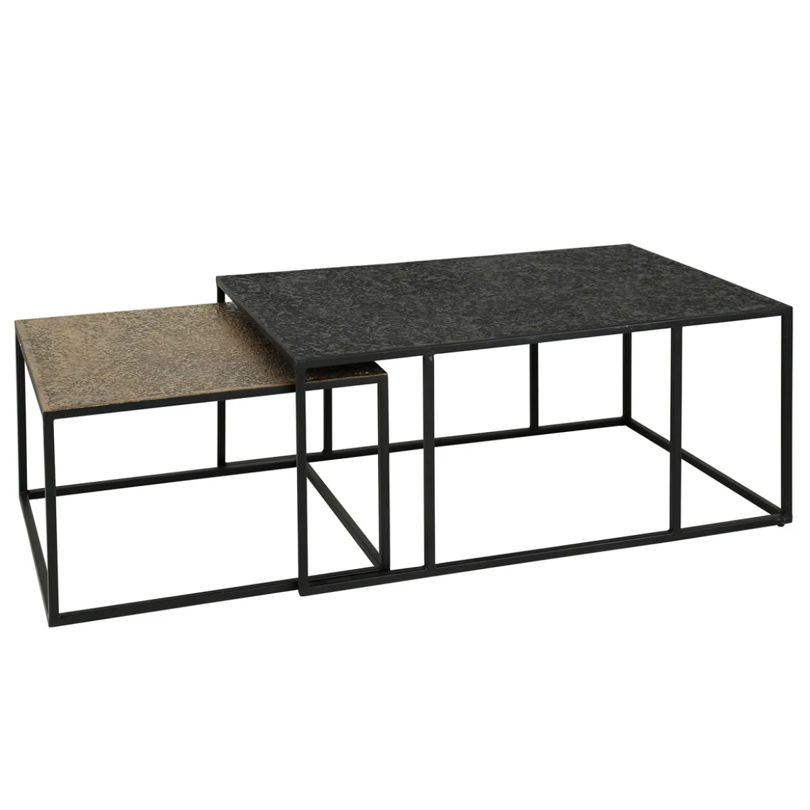 Metallic salontafelset rechthoekig - Giani Iron
