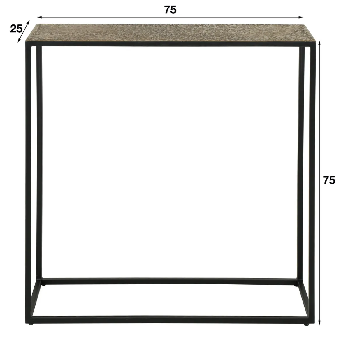 Metallic sidetable antiek brons - Giani Iron