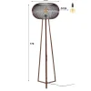 Minimalistische vloerlamp staaldraad - Santa Disk Wire