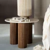 Moderne bijzettafel creme marmer - Eleonora Xavi