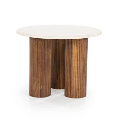 Moderne bijzettafel creme marmer - Eleonora Xavi