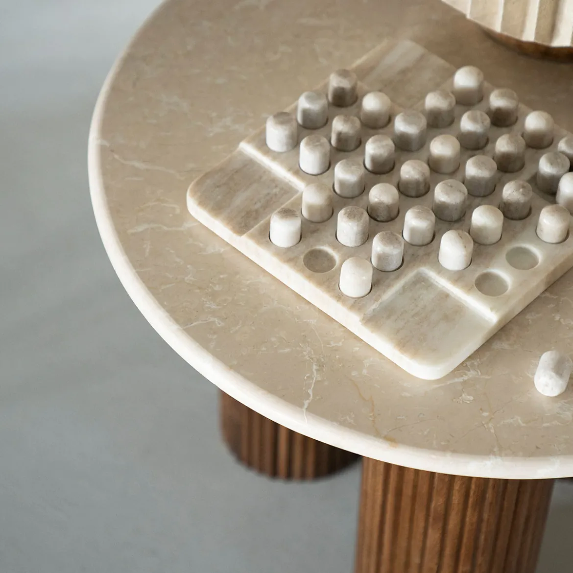 Moderne bijzettafel creme marmer - Eleonora Xavi