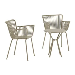 Moderne cafeset met ronde tafel - Lavis Sifnos