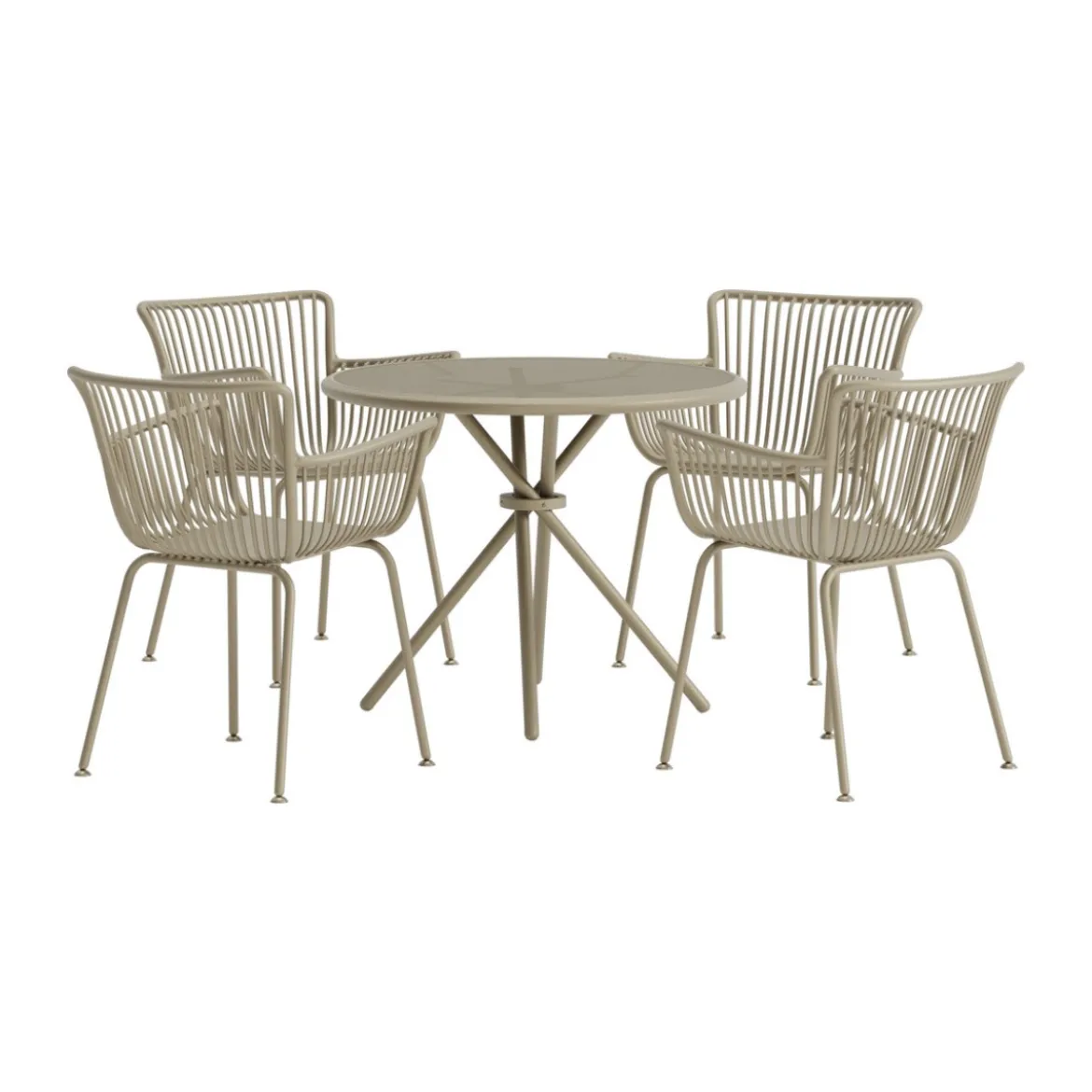 Moderne eetset met ronde tafel - Lavis Sifnos