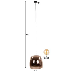Moderne hanglamp gekleurd glas - Santa Drift Glass