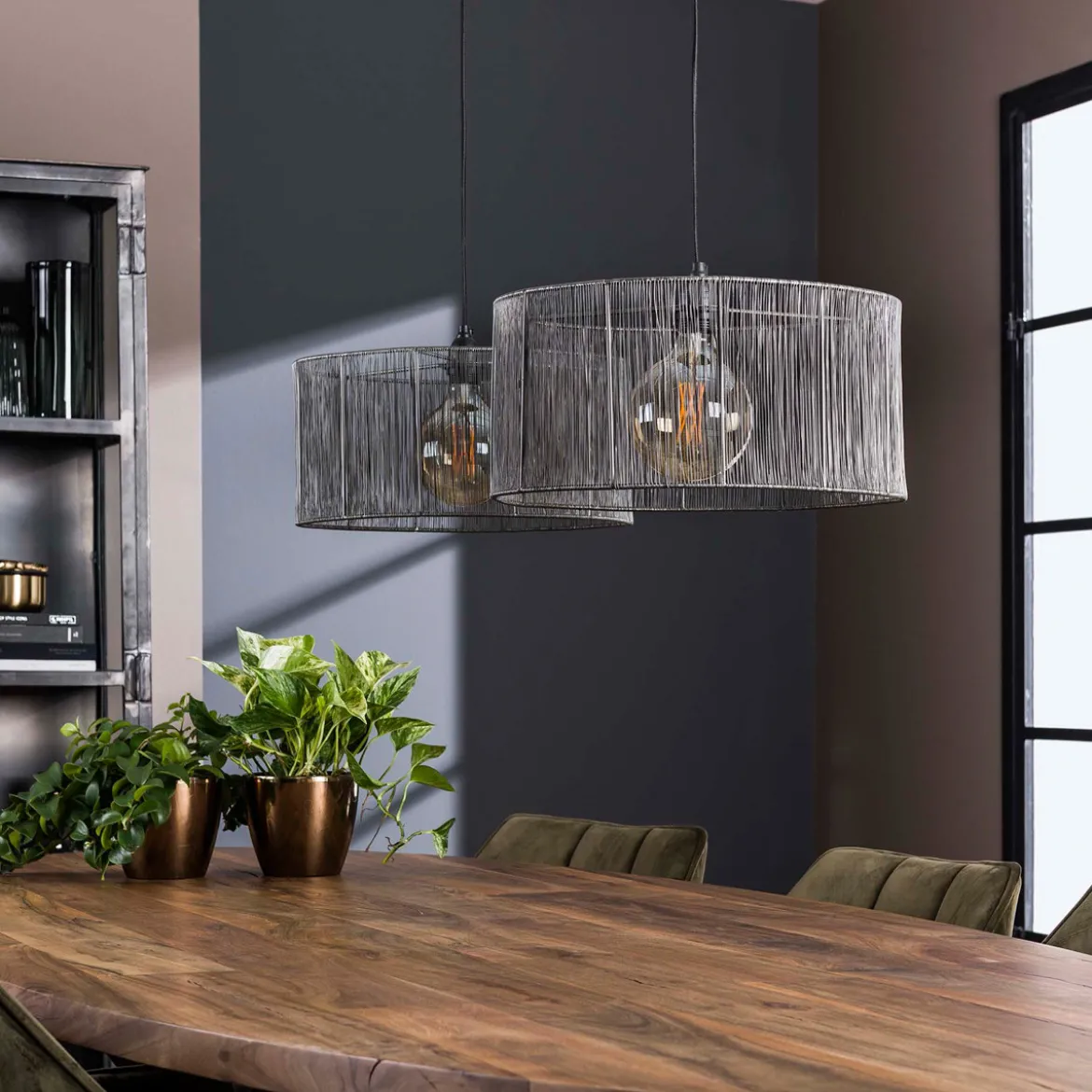 Moderne hanglamp metaal - Santa Faro
