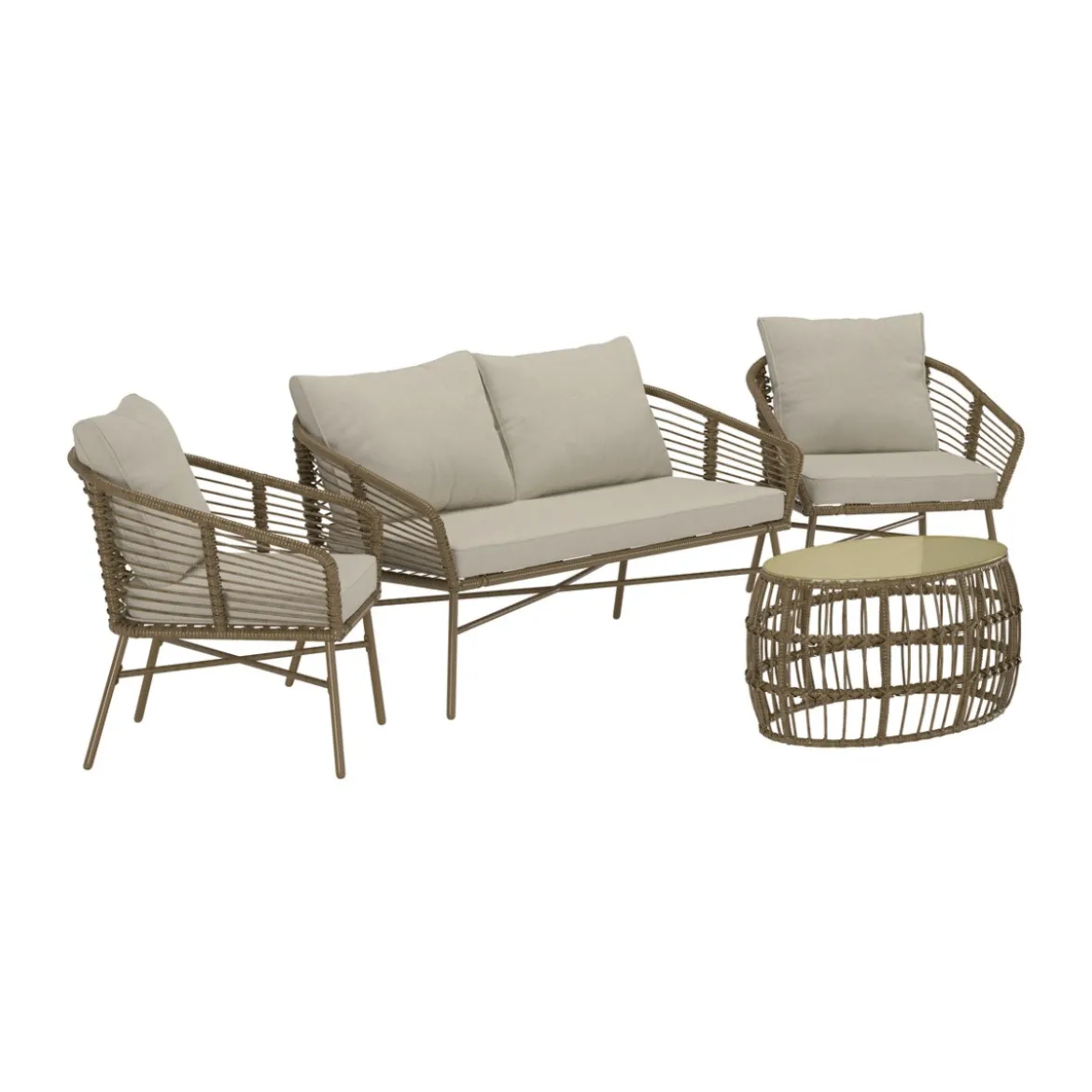Moderne loungeset van wicker - Lavis Lipari