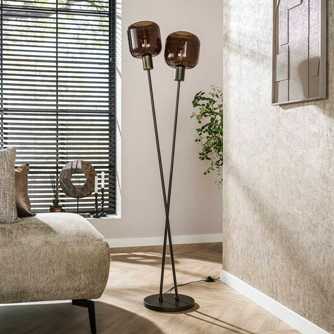 Moderne vloerlamp - Santa Bronza