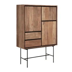 Moderne wandkast teakhout - DTP Home Metropole