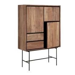 Moderne wandkast teakhout - DTP Home Metropole