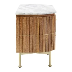 Nachtkastje mangohout en marmer - Kare Design Grace