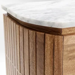 Nachtkastje mangohout en marmer - Kare Design Grace