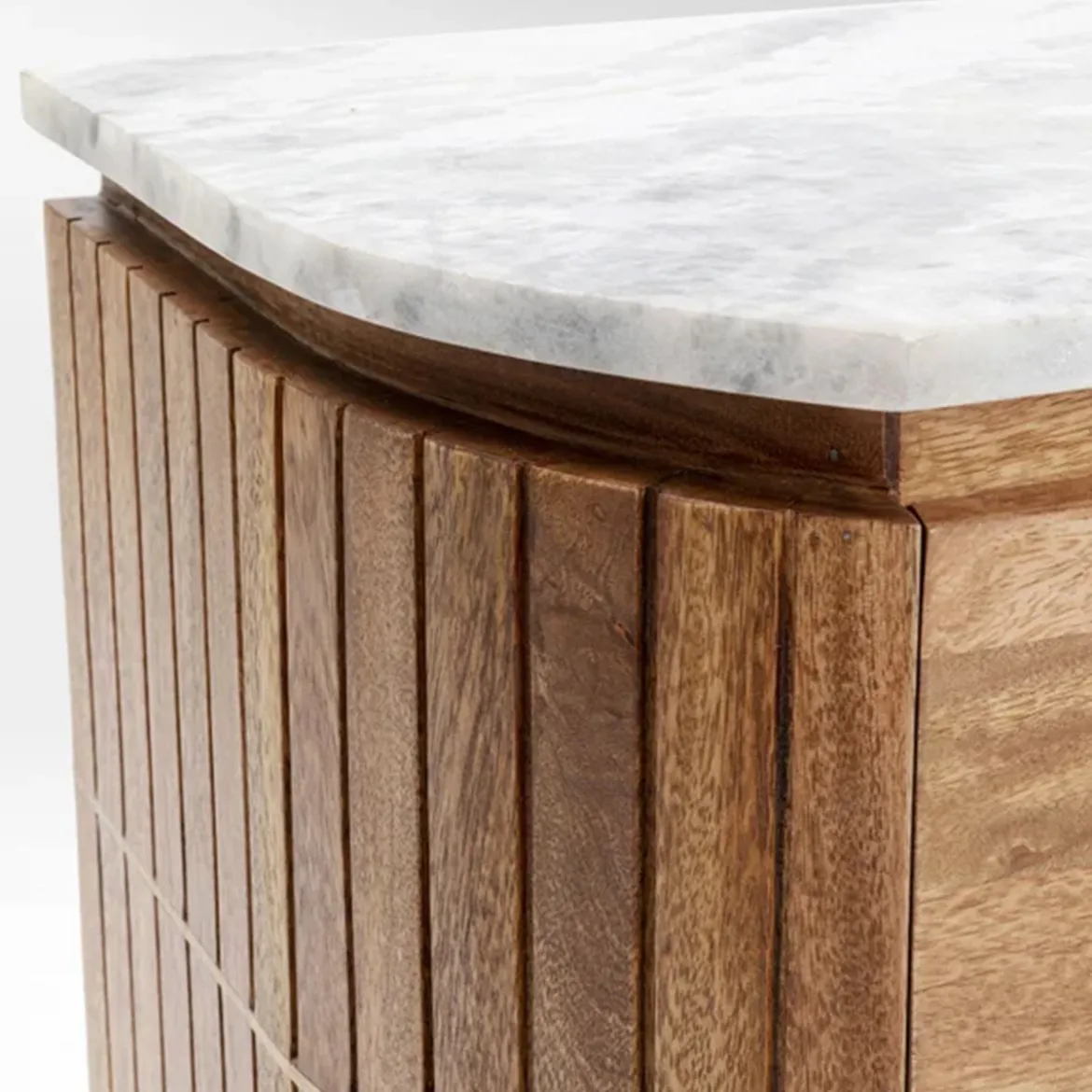 Nachtkastje mangohout en marmer - Kare Design Grace