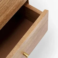 Nachtkastje mangohout en marmer - Kare Design Grace