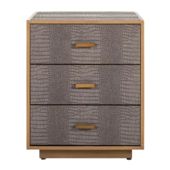 Nachtkastje slangenleer met goud - Richmond Interiors Classio