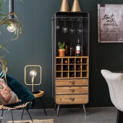 Open houten wijnkast - Dutchbone Vino