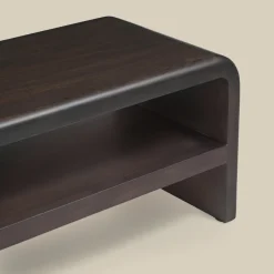 Open tv-meubel gebogen hout - Bodio Ayan
