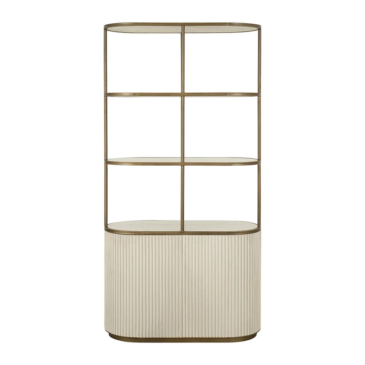 Open wandkast beige goud - Richmond Interiors Tivoli