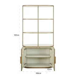 Open wandkast beige goud - Richmond Interiors Tivoli