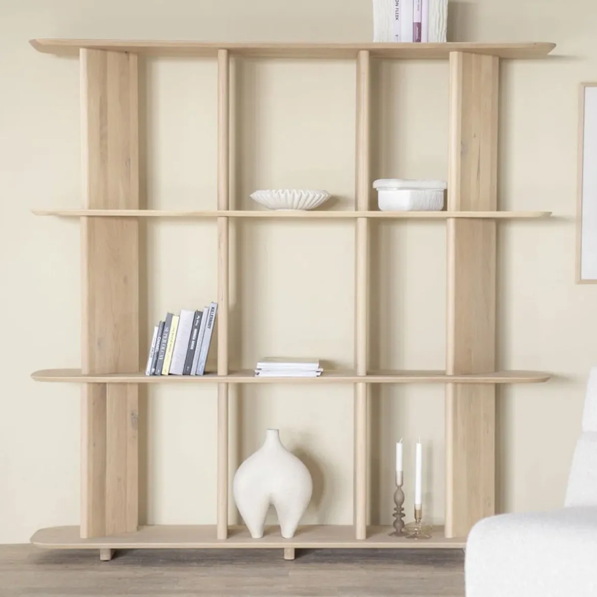 Open wandkast eikenhout - Eleonora Ty