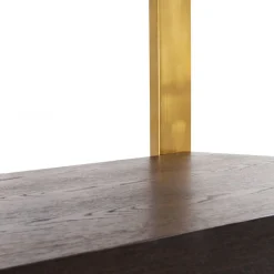 Open wandkast messing met hout - Kare Design Osaka