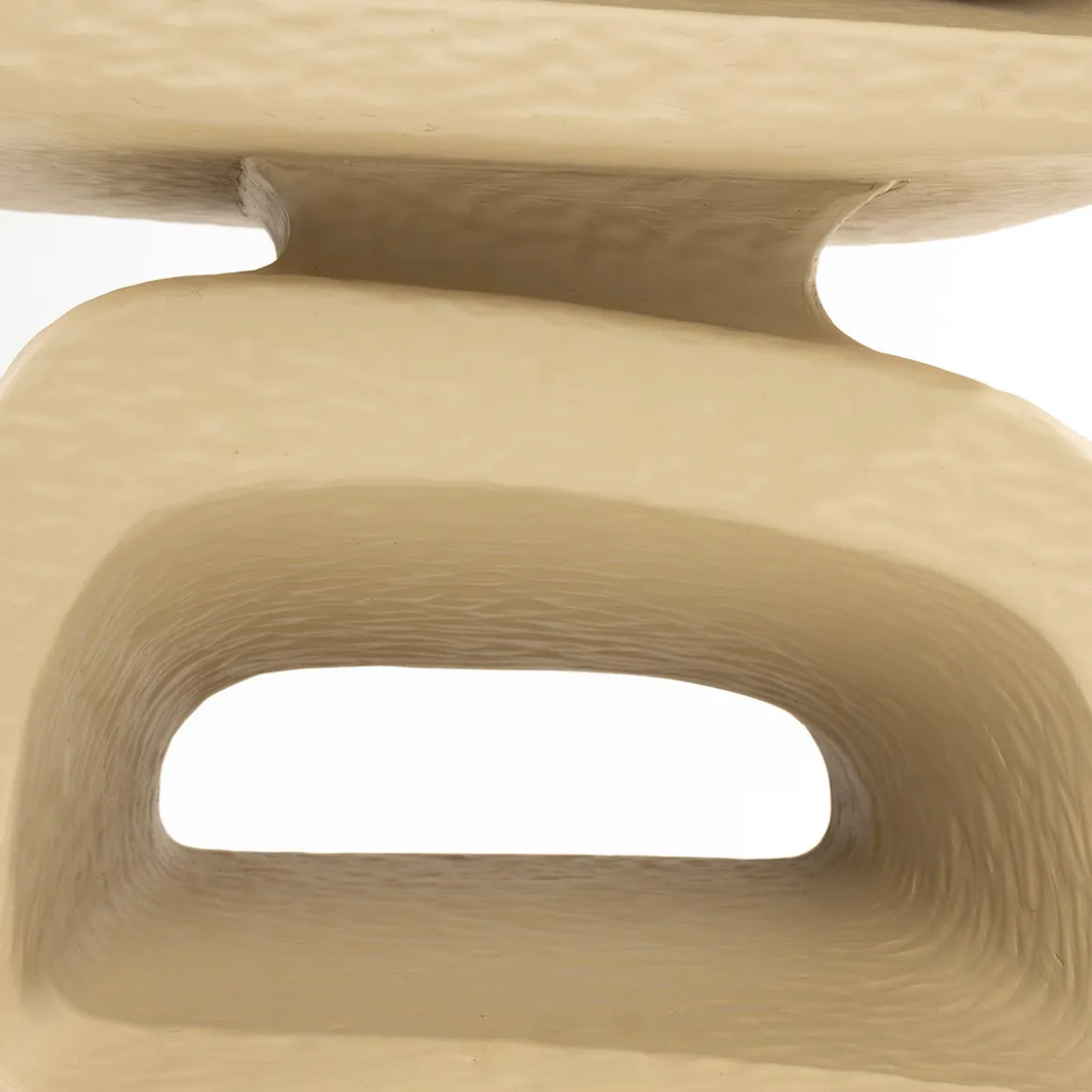 Organische bijzettafel beige - Zuiver Eddy