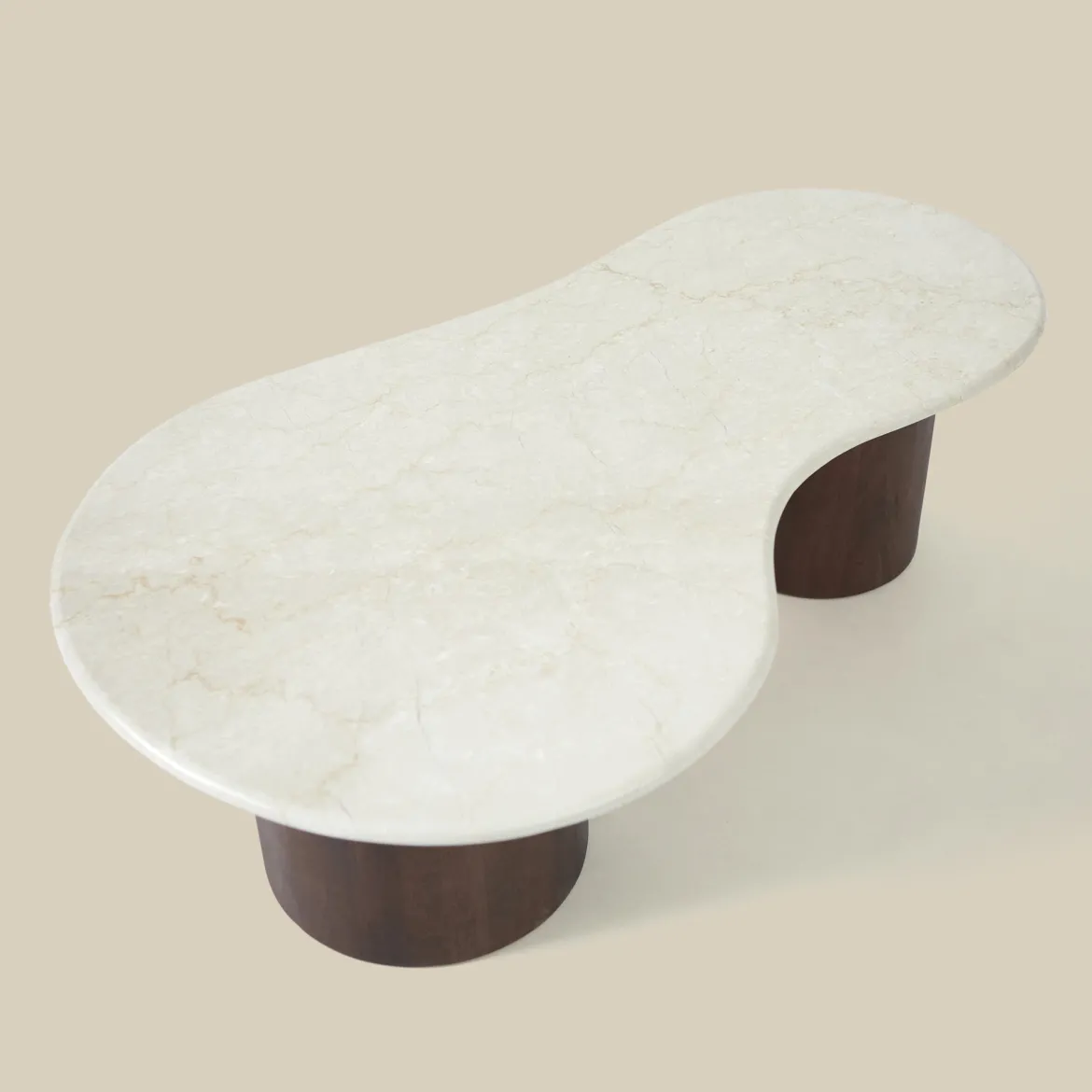 Organische salontafel beige marmer - Bodio Atlas Marmer