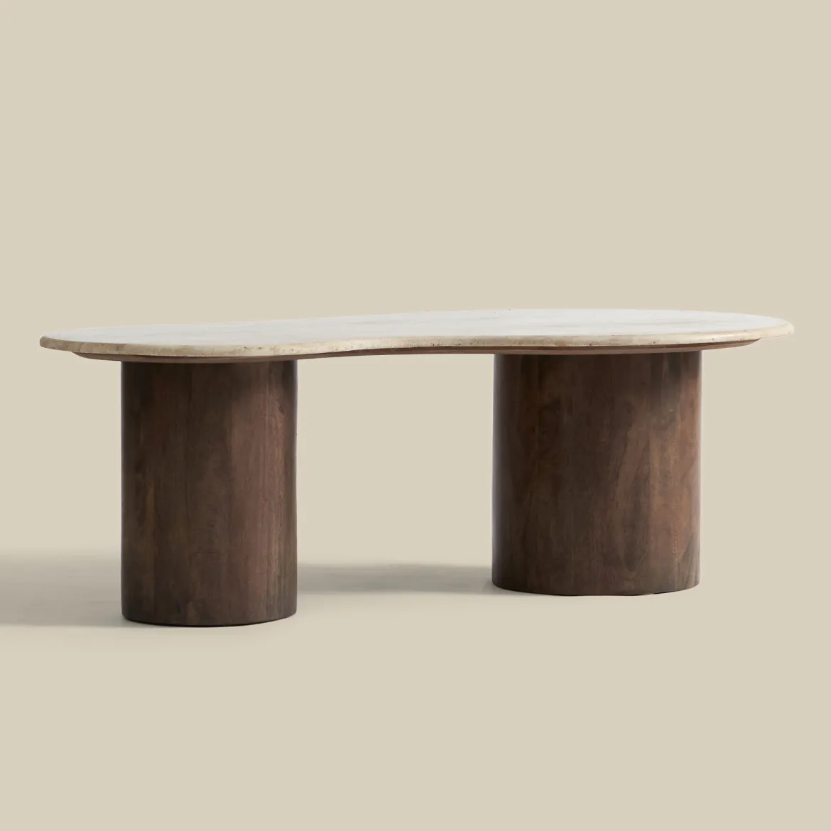 Organische salontafel beige marmer - Bodio Atlas Marmer