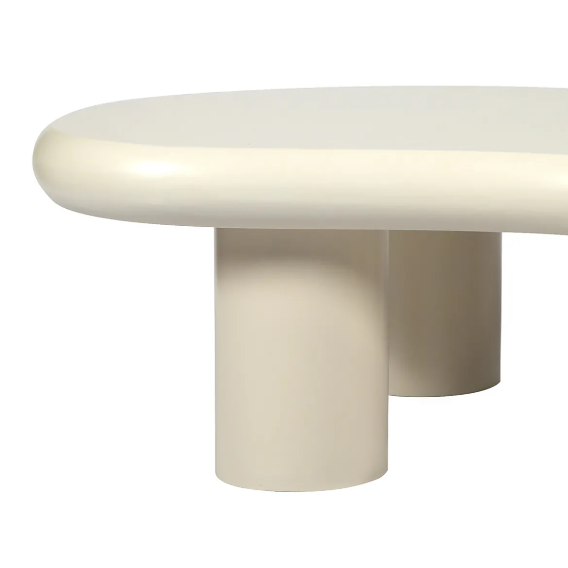 Organische salontafel creme wit - Bodio Cloud