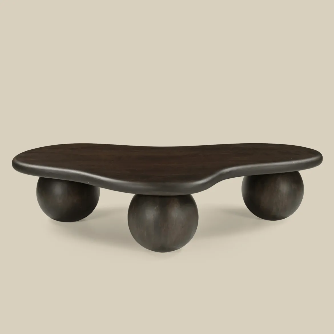 Organische salontafel hout met polpoten - Bodio Zola