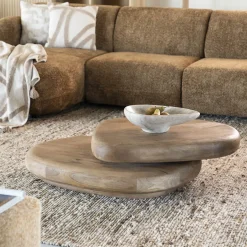 Organische salontafel met plateau - By-Boo Kabo