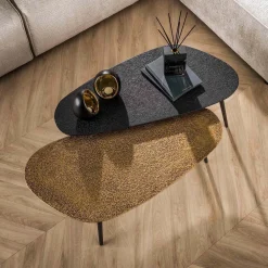 Organische salontafel set metallic - Giani Iron