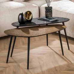 Organische salontafel set metallic - Giani Iron